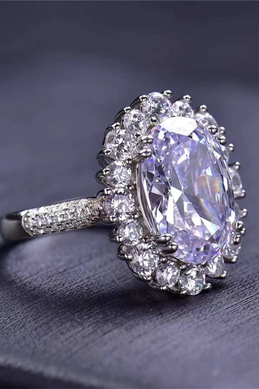 8 Carat Oval Moissanite Ring Trendsi