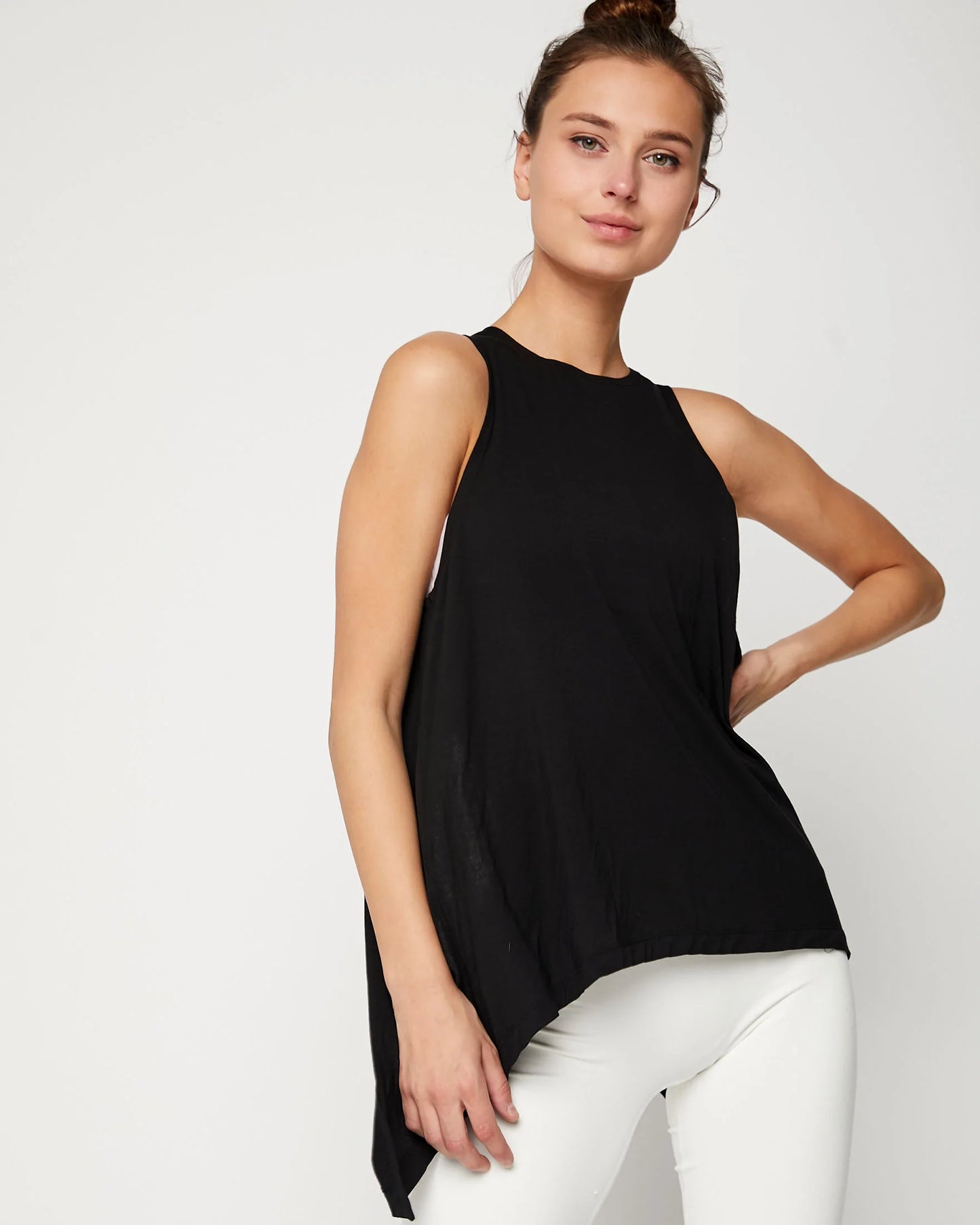 Sophia Modal Slit Tank Top Rebody